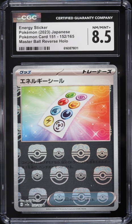 2023 Pokemon Japanese SV Card 151 Master Ball Reverse Holo Energy Sticker #152 CGC 8.5 NM-MT+
