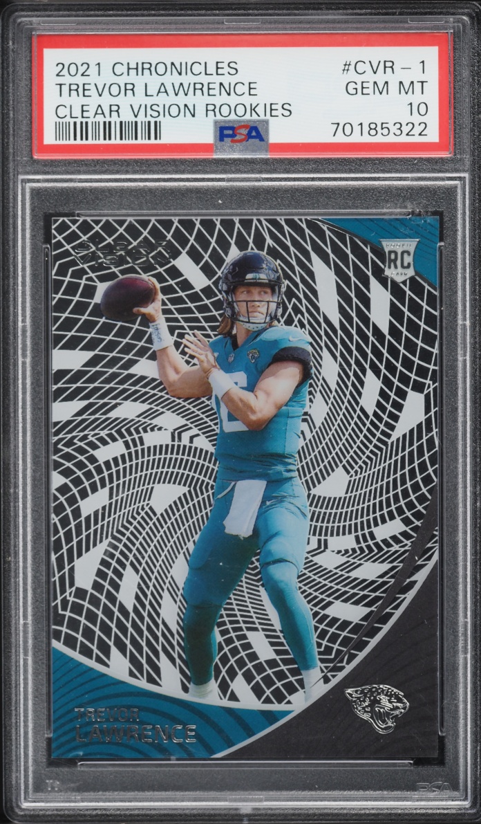 2021 Panini Chronicles Clear Vision Trevor Lawrence ROOKIE #CVR-1 PSA 10 GEM MINT