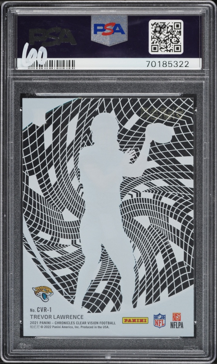 2021 Panini Chronicles Clear Vision Trevor Lawrence ROOKIE #CVR-1 PSA 10 GEM MINT
