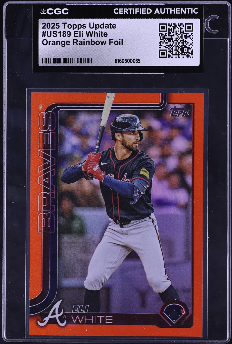 2025 Topps Update Orange Rainbow Foil Eli White /25 #US189 CGC AUTH