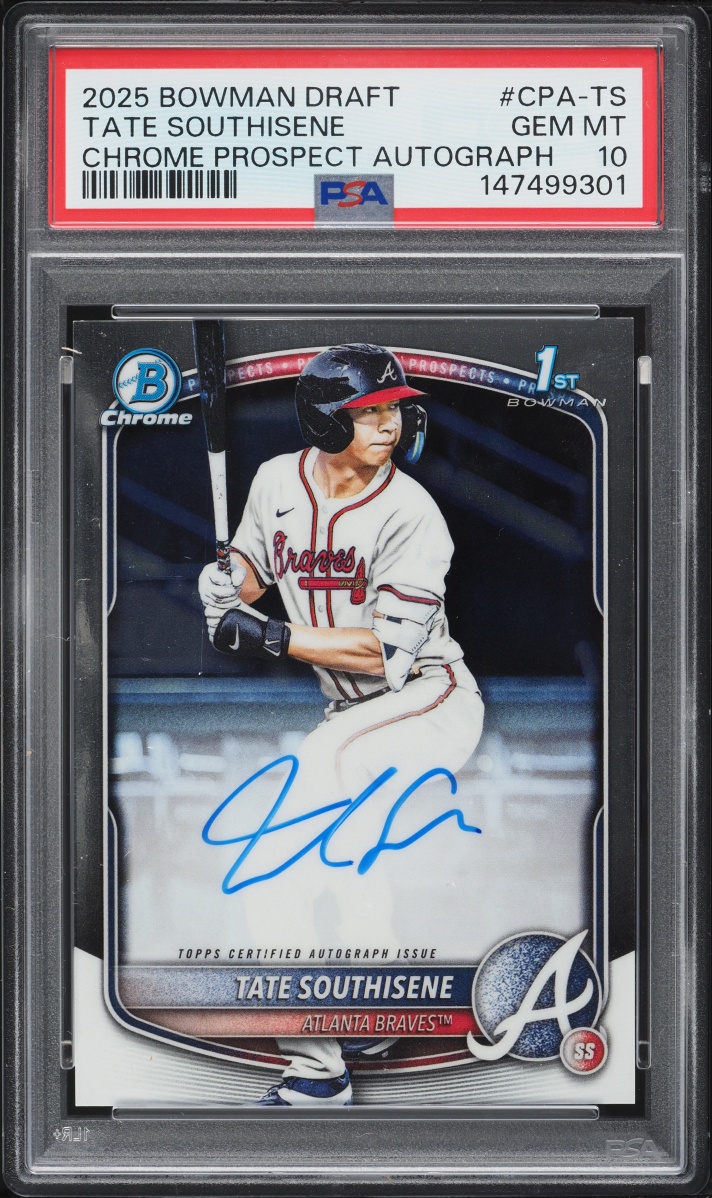 2025 Bowman Chrome Draft Tate Southisene PROSPECT AUTO #CPA-TS PSA 10 GEM MINT