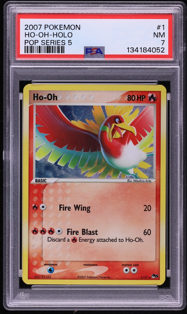 2007 Pokemon POP Series 5 Holo Ho-Oh #1 PSA 7 NRMT