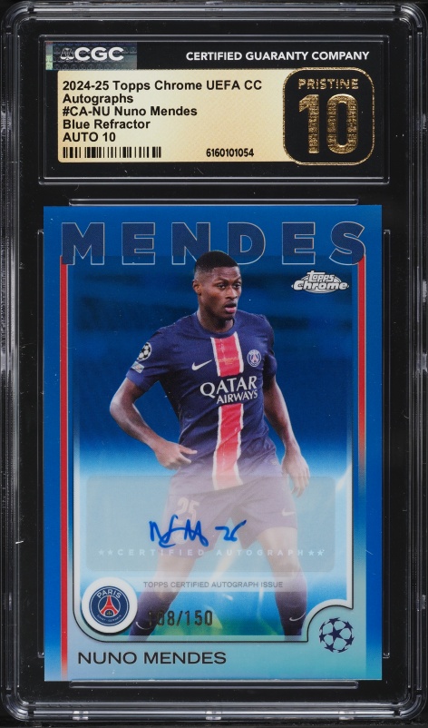 2024 Topps Chrome Paris Saint-Germain '22 Red Blue Ref. Nuno