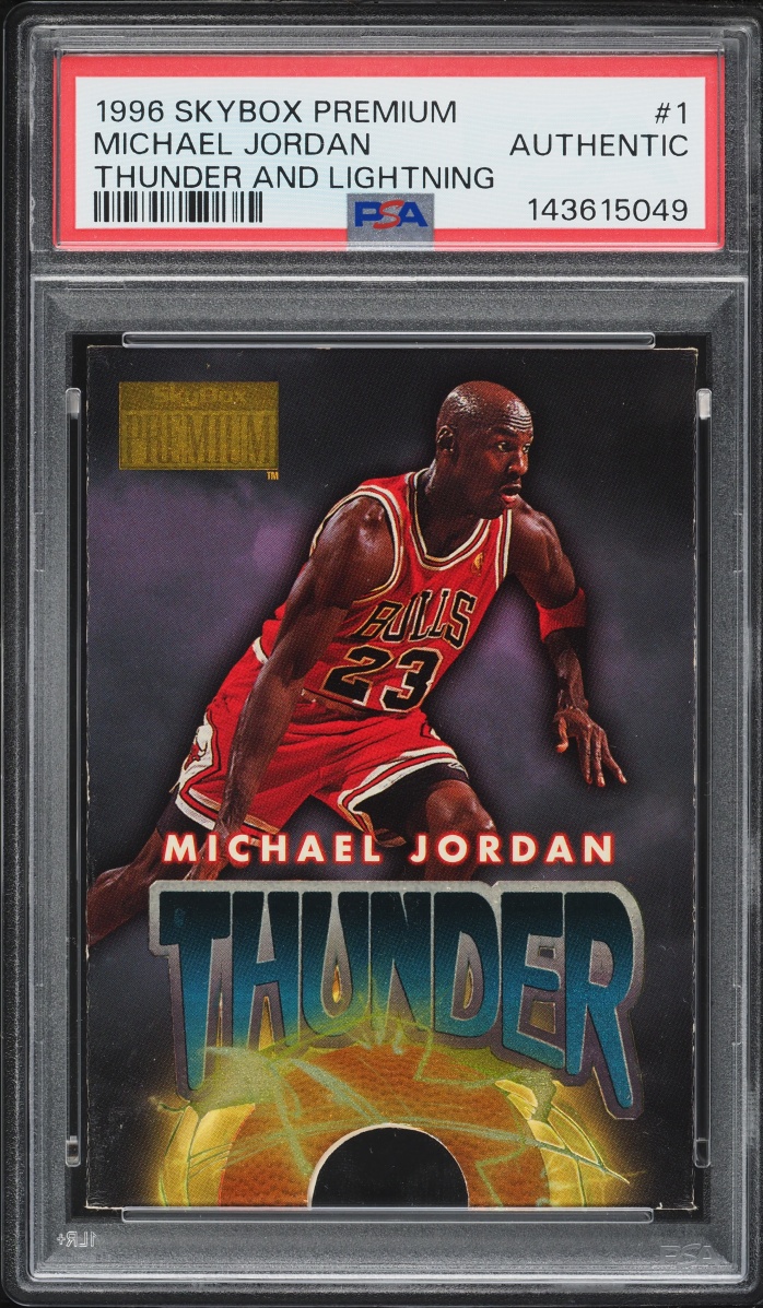 1996 Skybox Premium Thunder And Lightning Michael Jordan #1 PSA AUTH