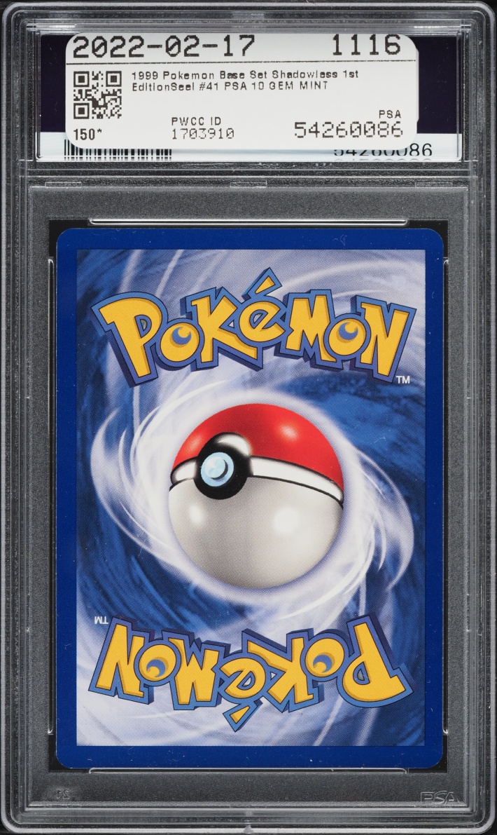 1999 Pokemon Base Set Shadowless 1st Edition Seel #41 PSA 10 GEM MINT