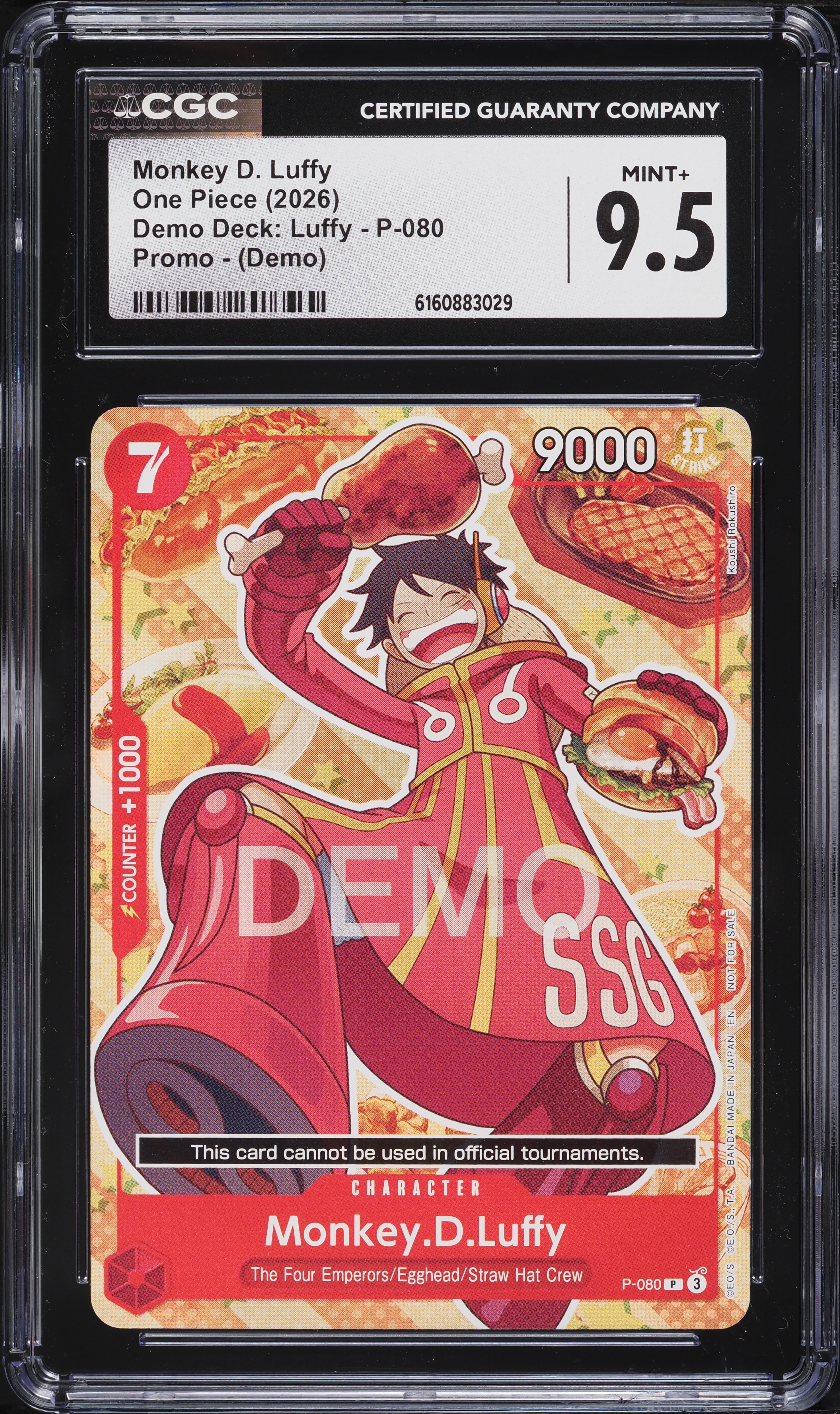 2026 One Piece Promo Demo Deck Luffy Monkey D. Luffy #P-080 CGC
