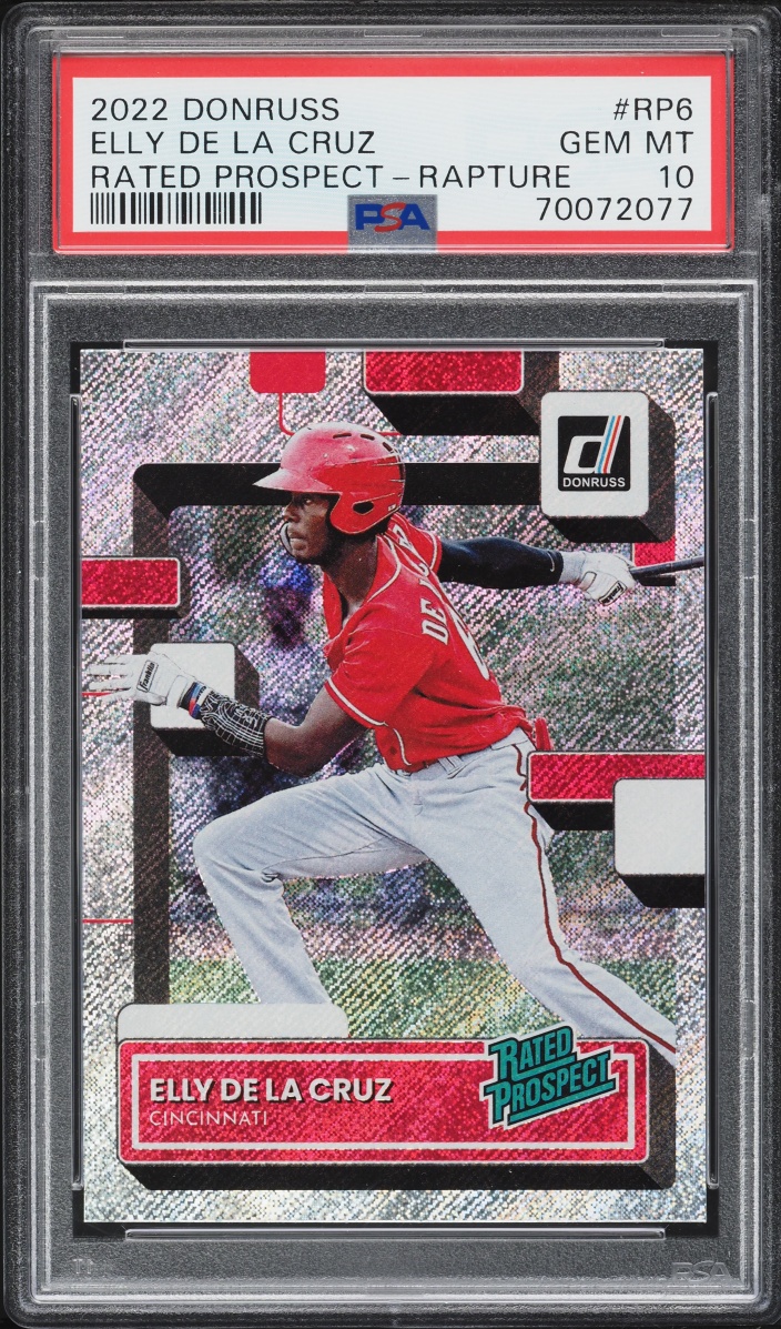 2022 Donruss Rapture Elly De La Cruz PROSPECT #RP6 PSA 10 GEM MINT