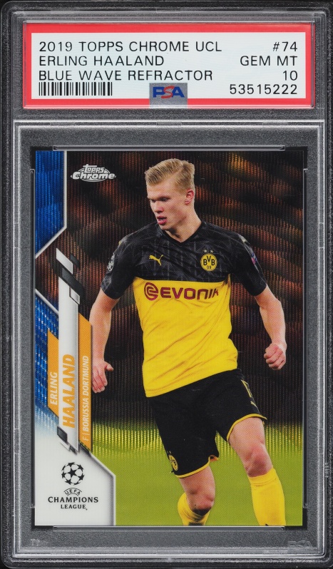 2023 Panini Obsidian Black Colorblast Erling Haaland #11 PSA 10