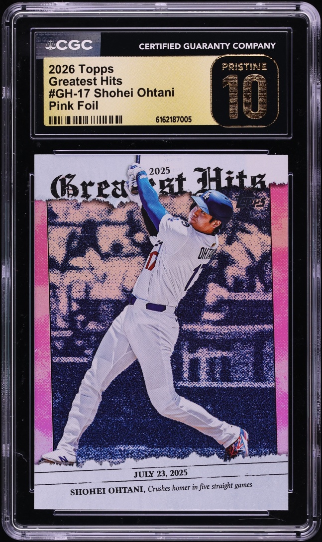 2026 Topps Greatest Hits Pink Foil Shohei Ohtani #GH-17 CGC 10 PRISTINE