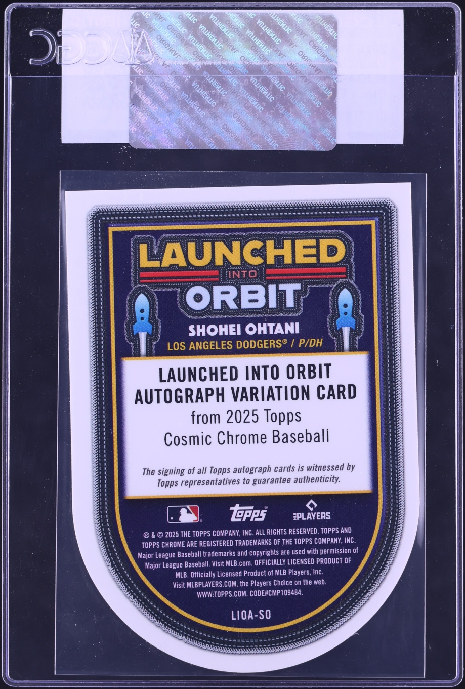 2025 Topps Chrome Cosmic Launched Black Eclipse Ref Die-Cut Shohei Ohtani AUTO 10/10 CGC AUTH
