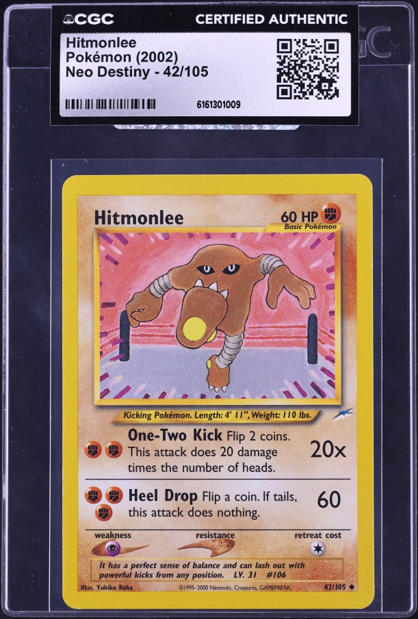1997 Pokemon Japanese Fosil Holo Hitmonlee #106 CGC 6.5 EXMT+ on Fanatics  Collect