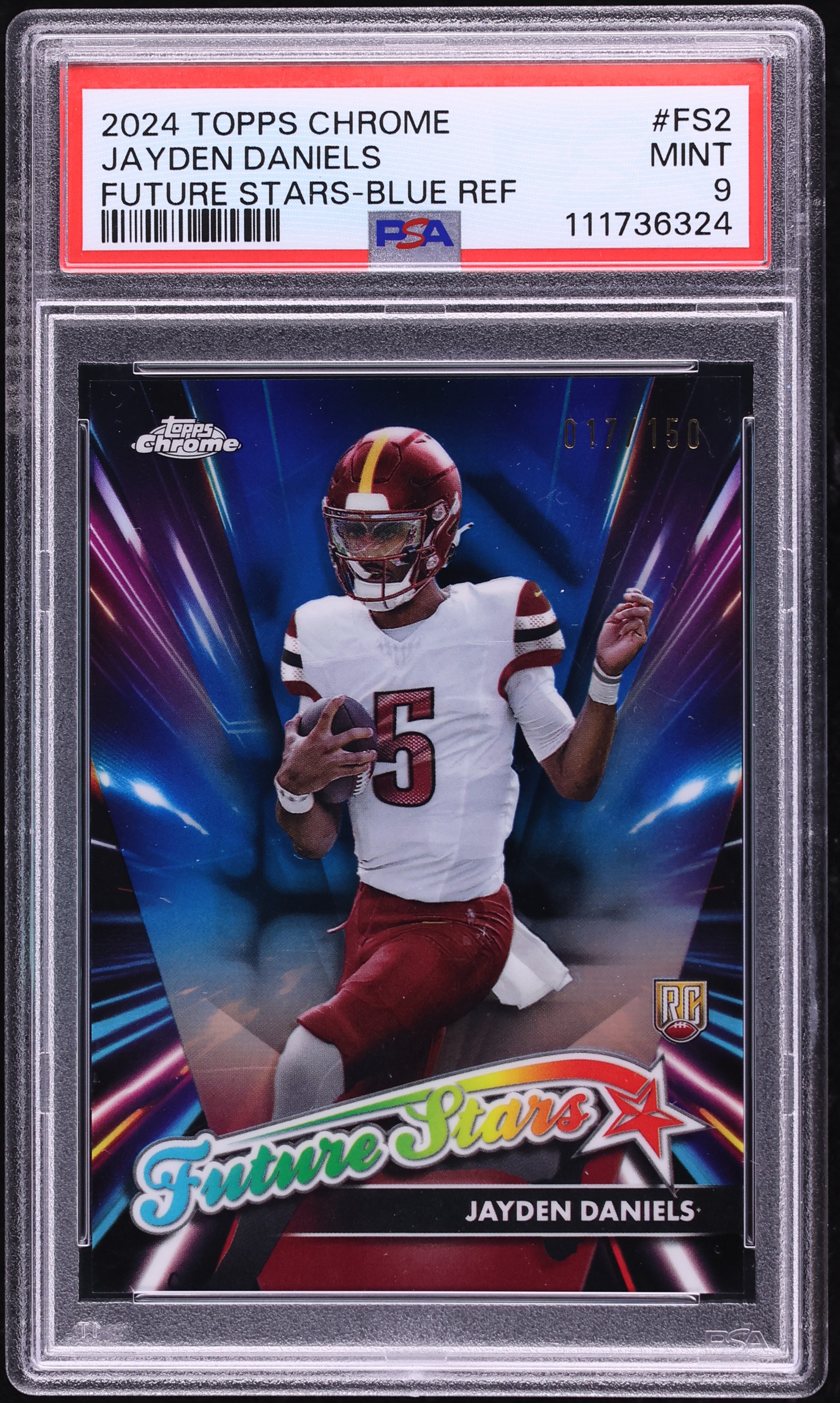 2024 Topps Chrome Football Blue Refractor Jayden Daniels #FS-2
