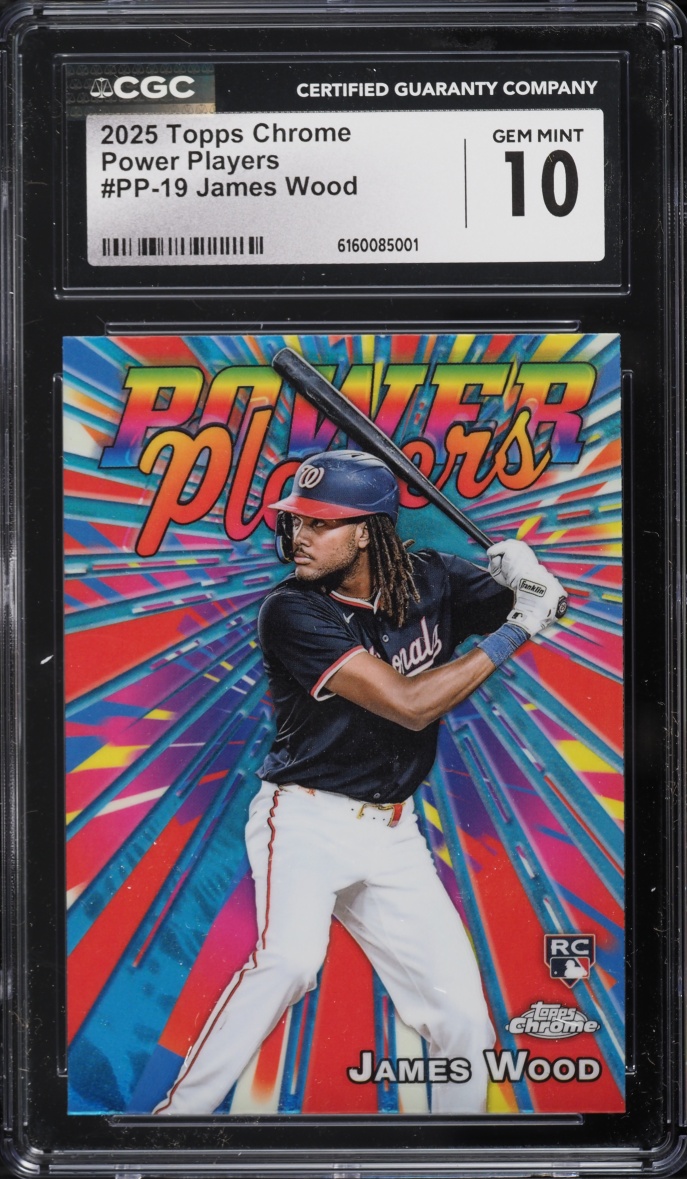 2025 Topps Chrome Power Players James Wood ROOKIE #PP-19 CGC 10 GEM MINT