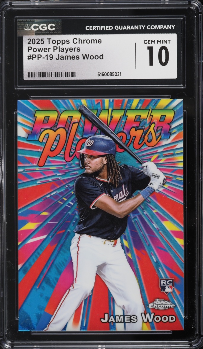 2025 Topps Chrome Power Players James Wood ROOKIE #PP-19 CGC 10 GEM MINT