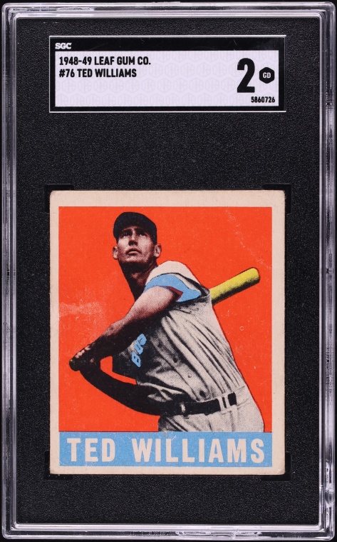 1948 Leaf Ted Williams #76 SGC 2 GD