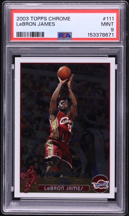 2003 Topps Chrome LeBron James ROOKIE #111 PSA 9 MINT