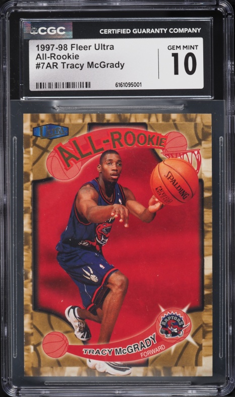 1997 Finest Embossed Refractor Tracy Mcgrady ROOKIE /263 #294 PSA
