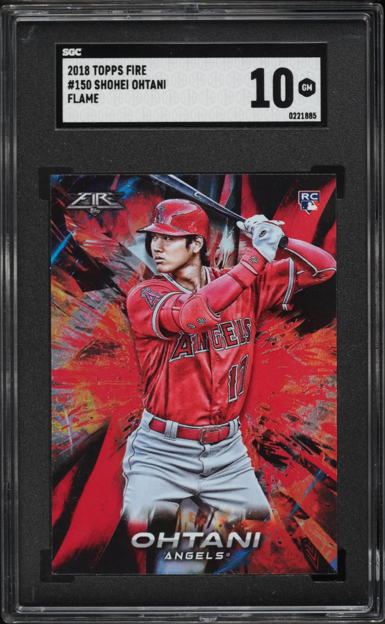 2018 Topps Fire Flame Shohei Ohtani ROOKIE #150 SGC 10 GEM MINT