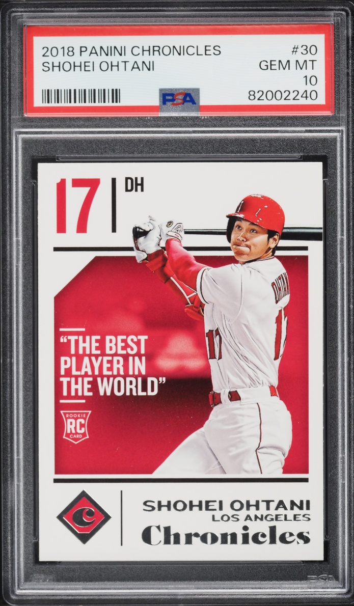 2018 Panini Chronicles Shohei Ohtani ROOKIE #30 PSA 10 GEM MINT