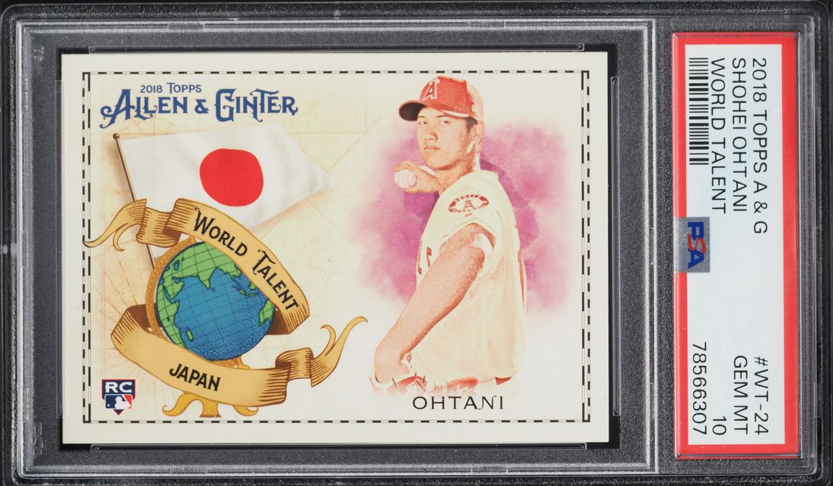 2018 Topps Allen & Ginter World Talent Shohei Ohtani ROOKIE #WT-24 PSA 10 GEM MINT