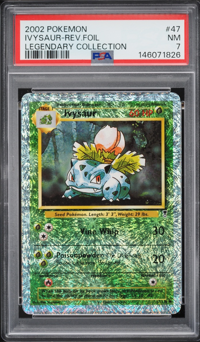 2002 Pokemon Legendary Collection Reverse Holo Ivysaur #47 PSA 7 NRMT