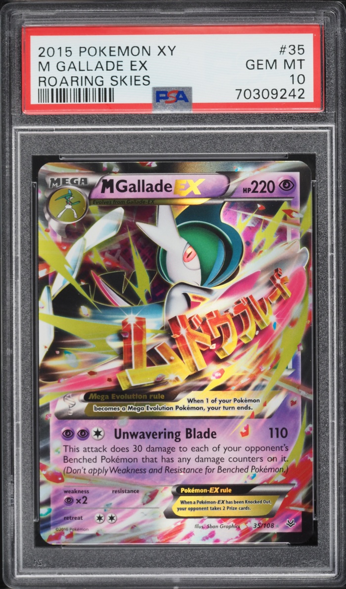 2015 Pokemon XY Roaring Skies Holo M Gallade EX #35 PSA 10 GEM MINT