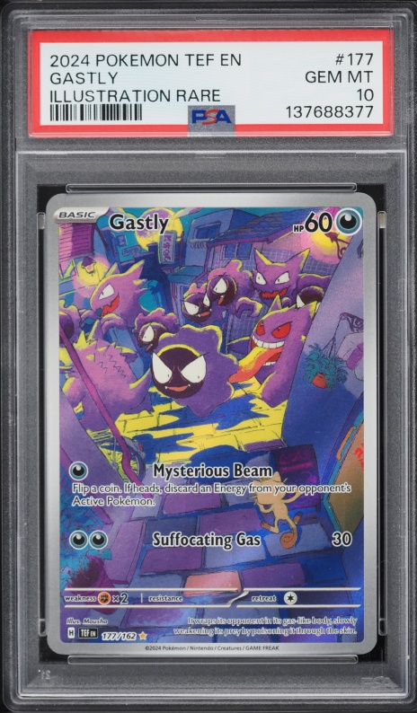 2024 Pokemon Scarlet & Violet Temporal Forces IR Gastly #177 CGC 10 GEM  MINT on Fanatics Collect