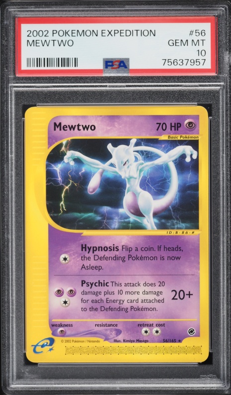 2002 Pokemon Expedition Base Set Mewtwo #56 PSA 10 GEM MINT