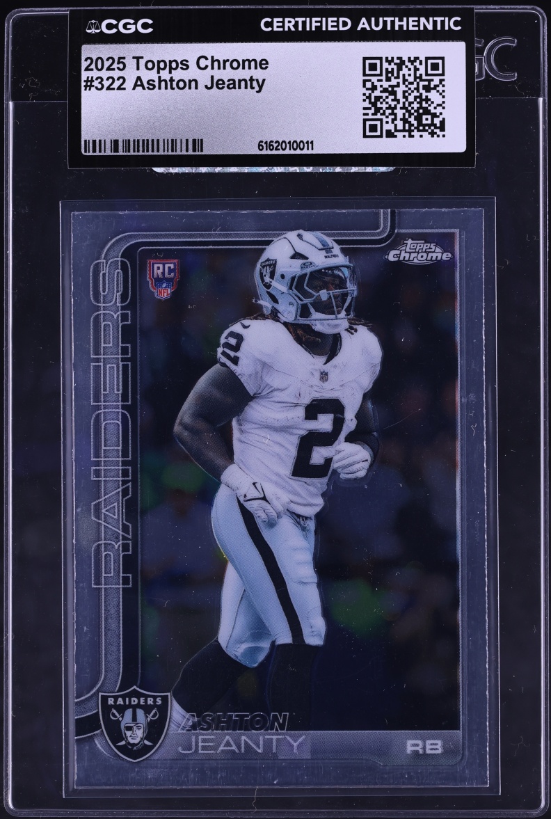 2025 Topps Chrome Ashton Jeanty ROOKIE #322 CGC AUTH