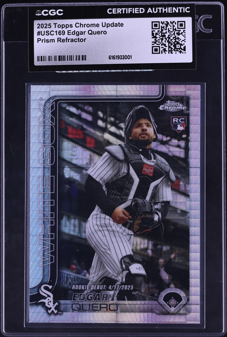 2025 Topps Chrome Update Prism Refractor Edgar Quero ROOKIE #USC169 CGC AUTH