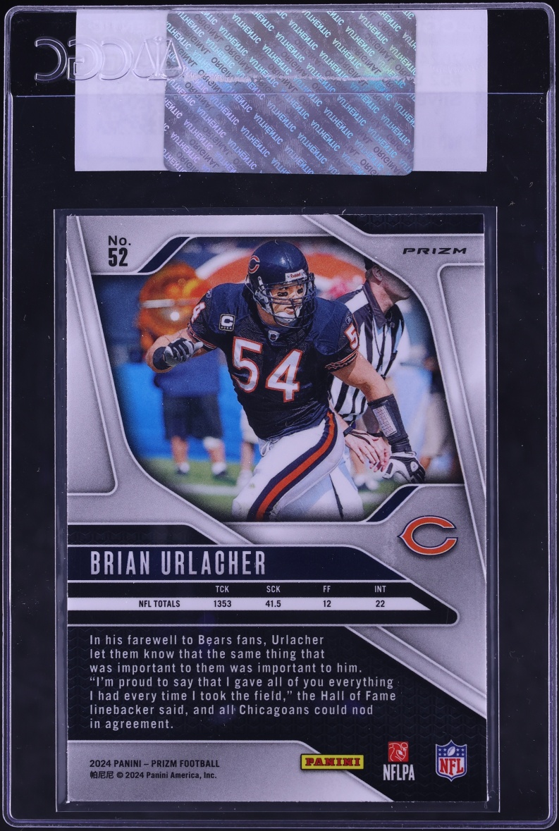 2024 Panini Prizm Silver Brian Urlacher #52 CGC AUTH