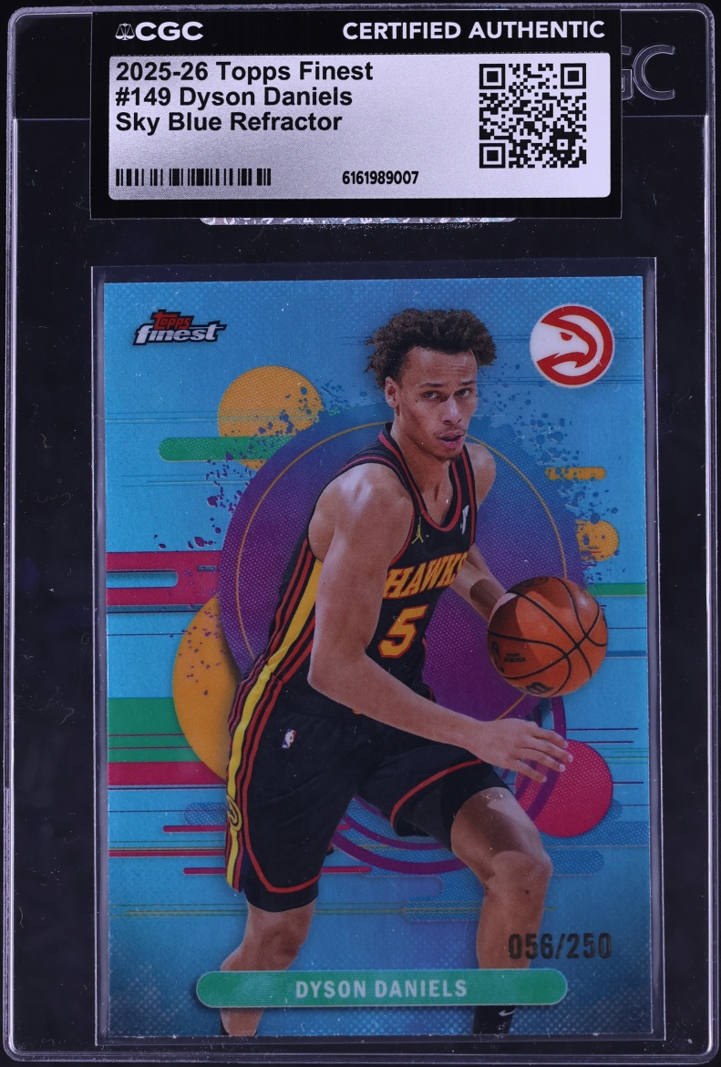 2025 Finest Sky Blue Refractor Dyson Daniels /250 #149 CGC AUTH