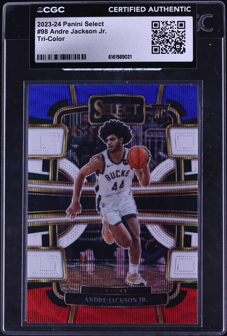 2023 Select Concourse Tri-Color Andre Jackson Jr. ROOKIE #98 CGC AUTH