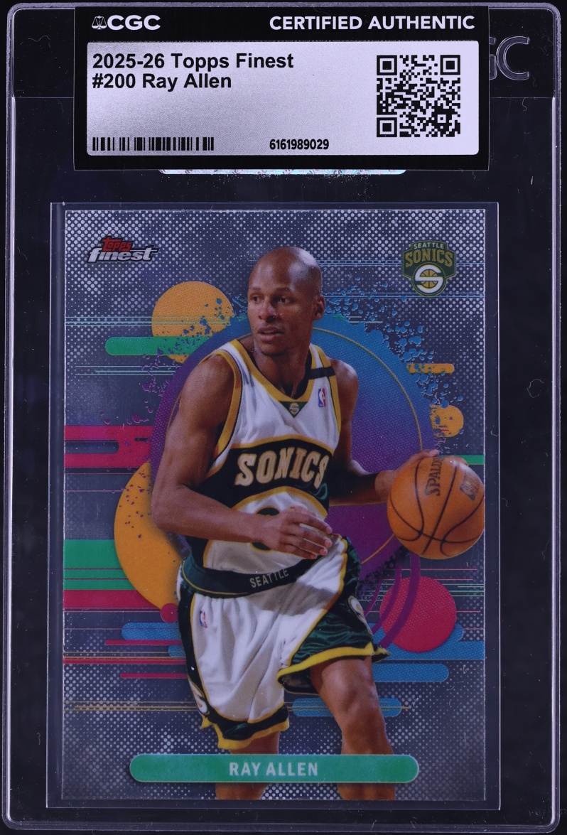 2025 Finest Basketball Ray Allen #200 CGC AUTH