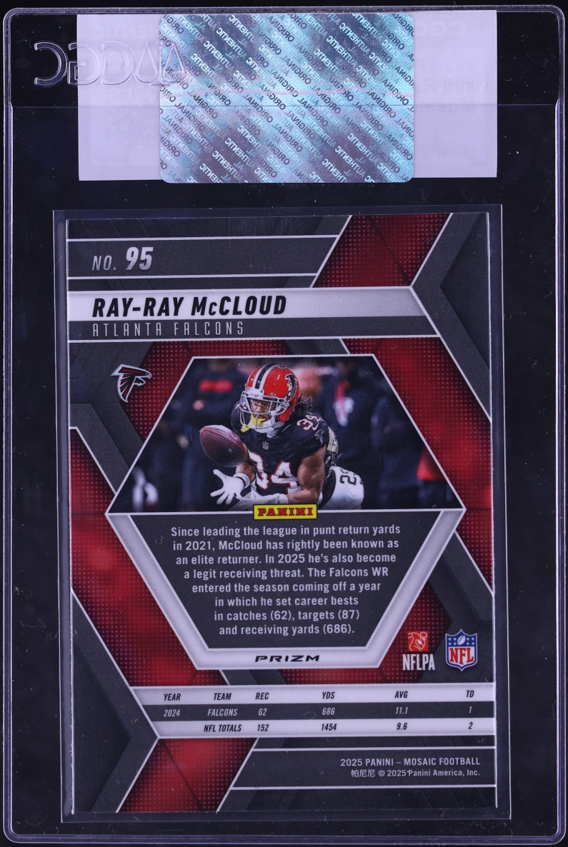 2025 Panini Mosaic Ray-Ray McCloud #95 CGC AUTH