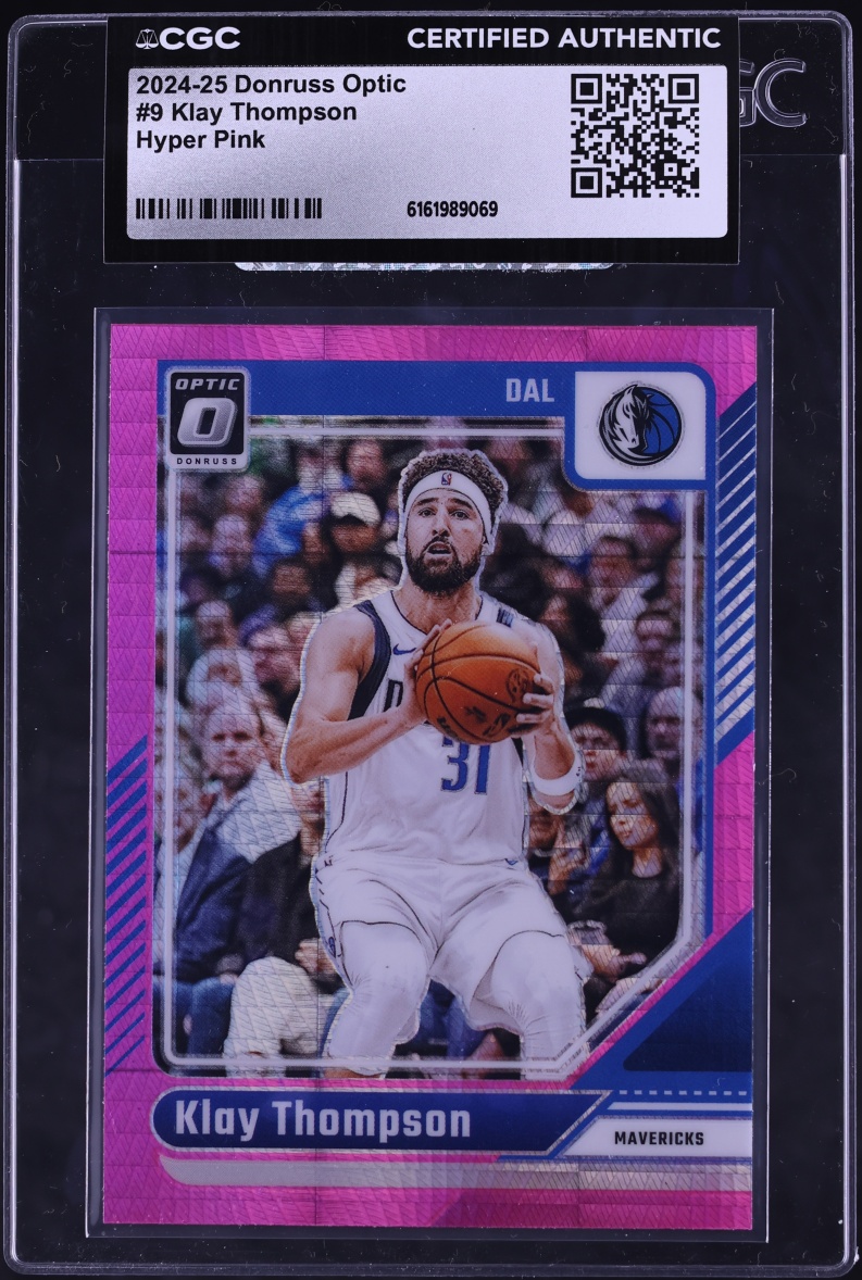 2024 Donruss Optic Hyper Pink Klay Thompson #9 CGC AUTH
