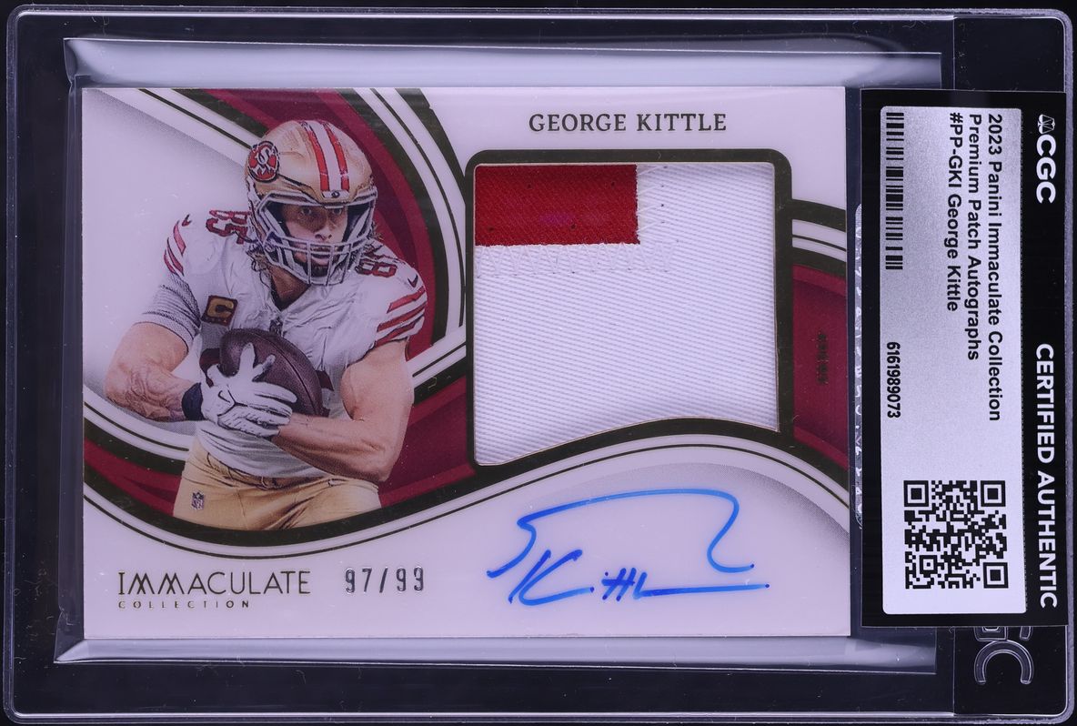2023 Immaculate Collection Premium George Kittle PACTH AUTO /99 #PP-GKI CGC AUTH