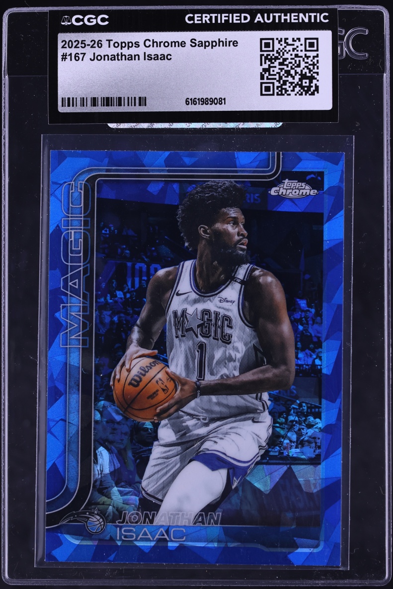 2025 Topps Chrome Sapphire Jonathan Isaac #167 CGC AUTH