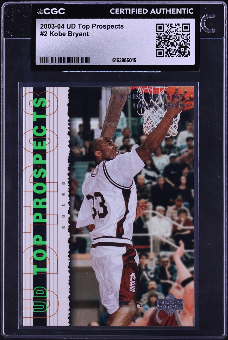 2003 Upper Deck Top Prospects Kobe Bryant #2 CGC AUTH