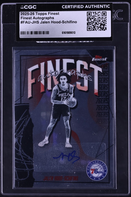 2025 Finest Basketball Jalen Hood-Schifino AUTO #FAU-JHS CGC AUTH 