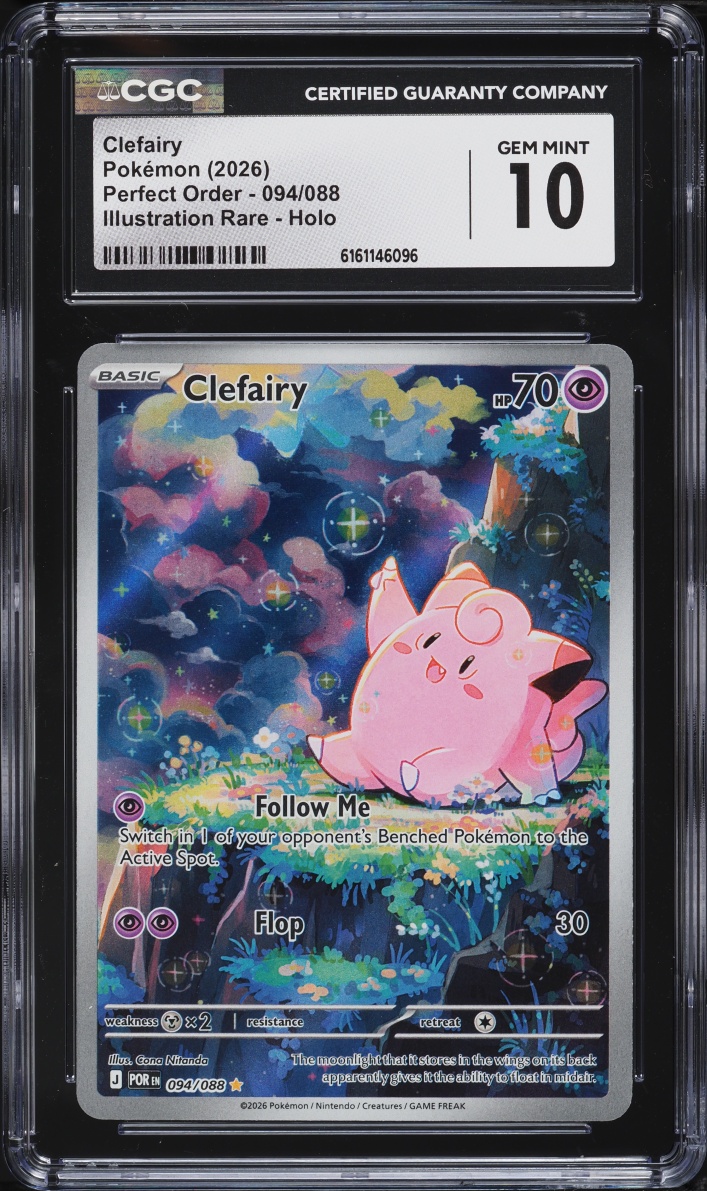 2026 Pokemon Mega Evolution Perfect Order IR Clefairy #94 CGC 10 GEM MINT