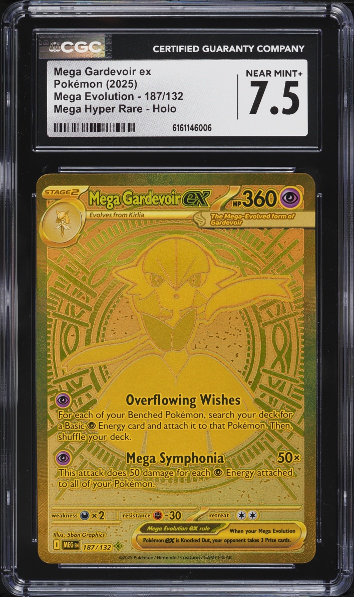 2025 Pokemon Mega Evolution MHR Mega Gardevoir ex #187 CGC 7.5 NRMT+