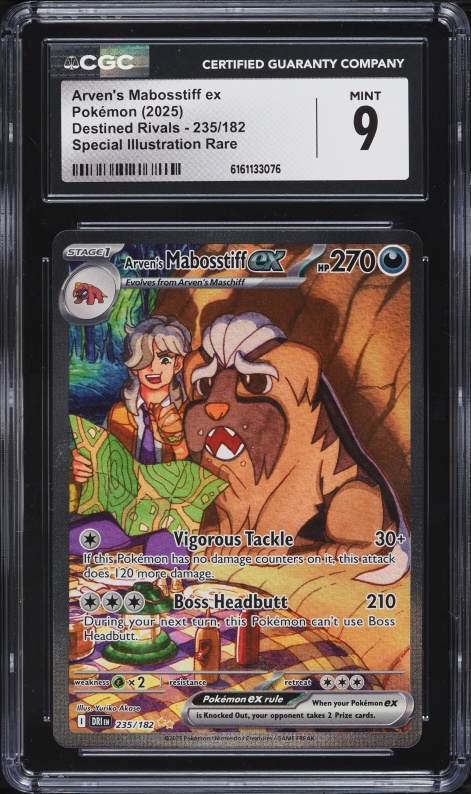 2025 Pokemon Scarlet & Violet Destined Rivals SIR Arven's Mabosstiff ex #235 CGC 9 MINT
