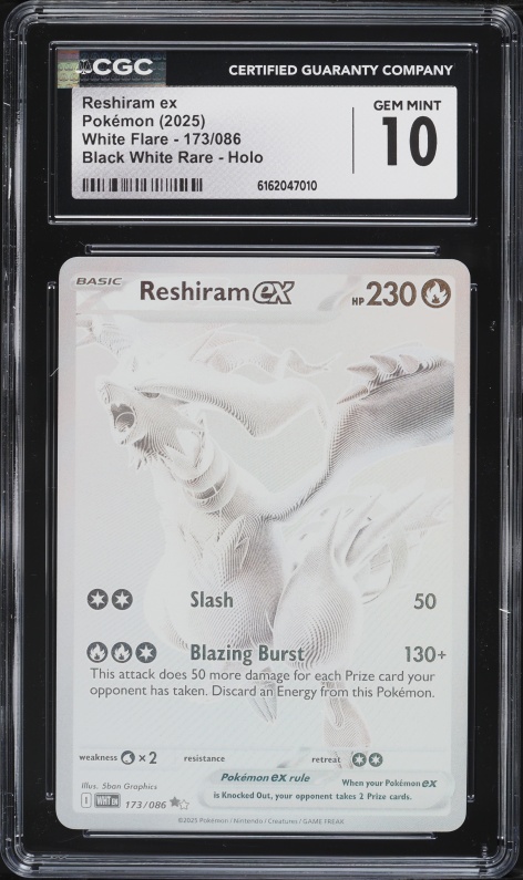 2025 Pokemon Japanese SV White Flare BW Rare Reshiram #174 BGS 9.5