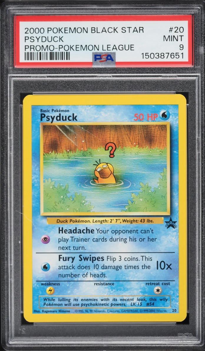2000 Pokemon League Promo Psyduck #20 PSA 9 MINT