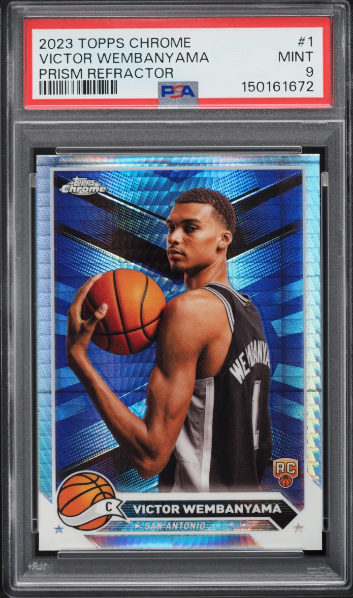 2023 Topps Chrome Prism Refractor Victor Wembanyama ROOKIE #1 PSA 9 MINT