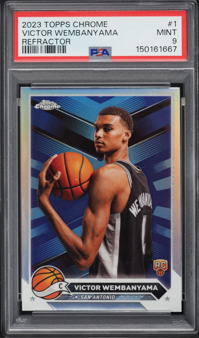 2023 Topps Chrome Refractor Victor Wembanyama ROOKIE #1 PSA 9 MINT