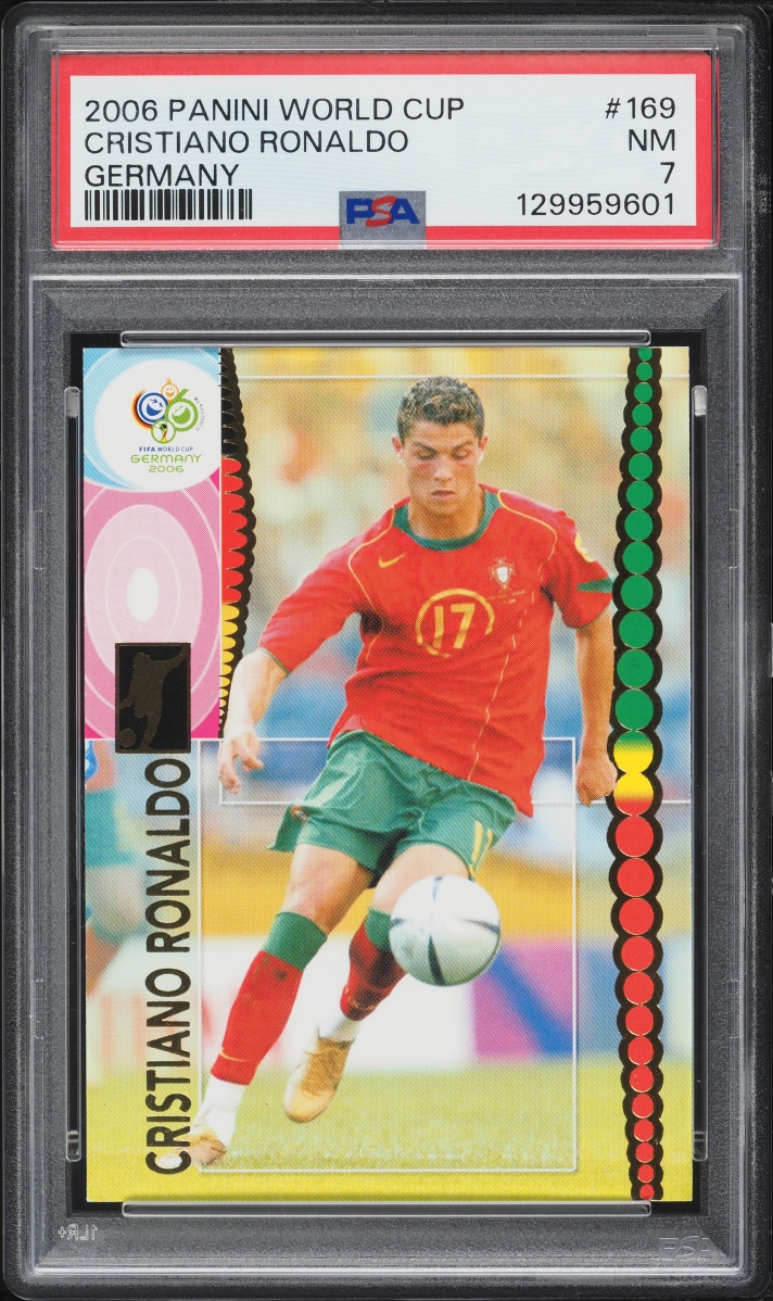 2006 Panini World Cup Germany Cristiano Ronaldo #169 PSA 7 NRMT on