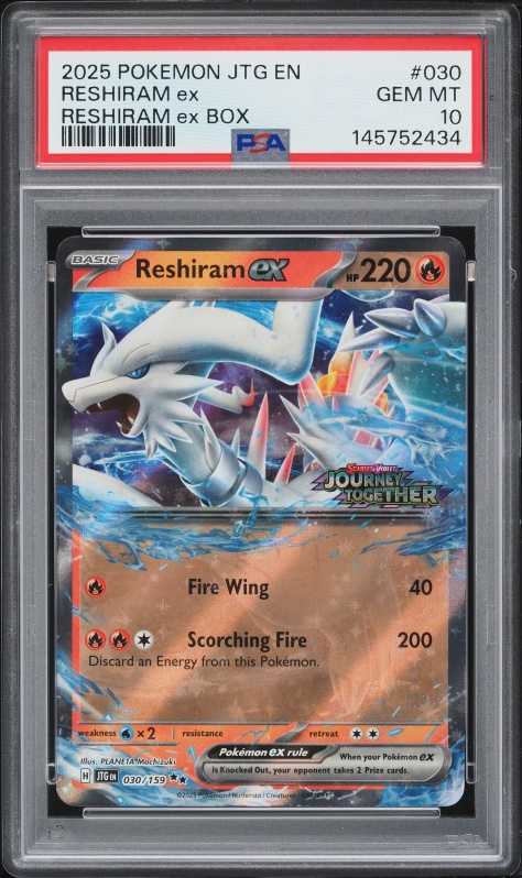 2025 Pokemon Scarlet & Violet Journey Together Reshiram EX #30 PSA 10 GEM MINT