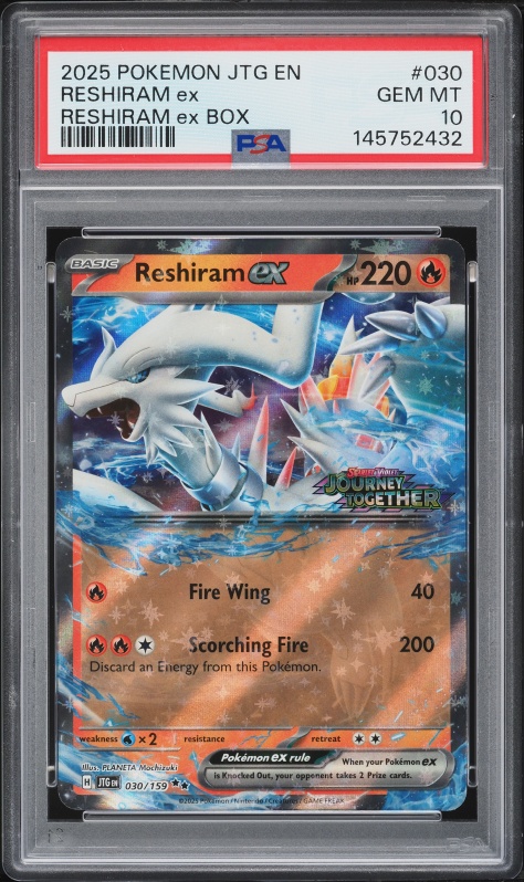 2025 Pokemon Scarlet & Violet Journey Together Reshiram EX #30 PSA 10 GEM MINT